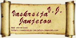 Vaskrsija Janjetov vizit kartica
